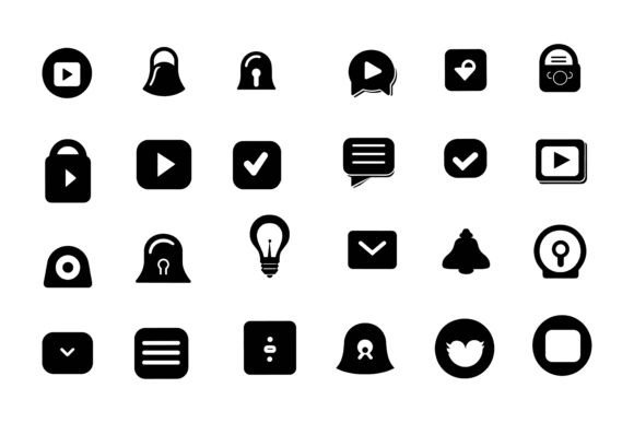 A Versatile User Interface Icon Set for Streamlined Visual Projects