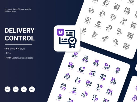 Delivery Control Icon Pack: A Complete Visual System for Logistics, E-Commerce, and Beyond