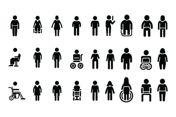 Disable People Icon Isolated Sign: Clarity in Symbol Design
