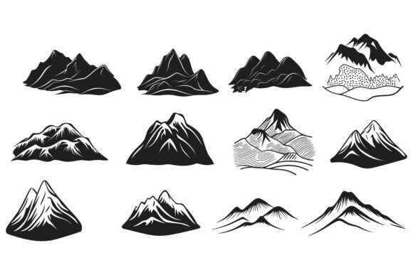 Mountain Icons Vector Illustration: A Practical Addition to Your Visual Asset Workflow