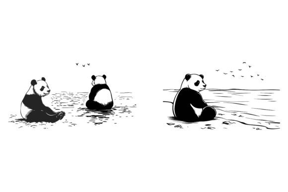 Panda Sitting on a Rock in a River: Choosing Illustrations That Elevate Your Message