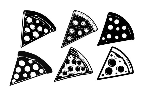 Pizza - Black Vector Icon