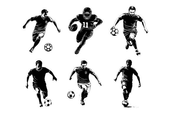The Modern Value of Football Players, Men and Women Illustrations in Visual Design