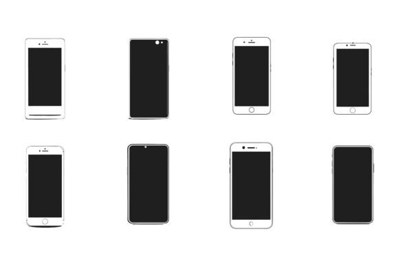 White Mobile Phone Model